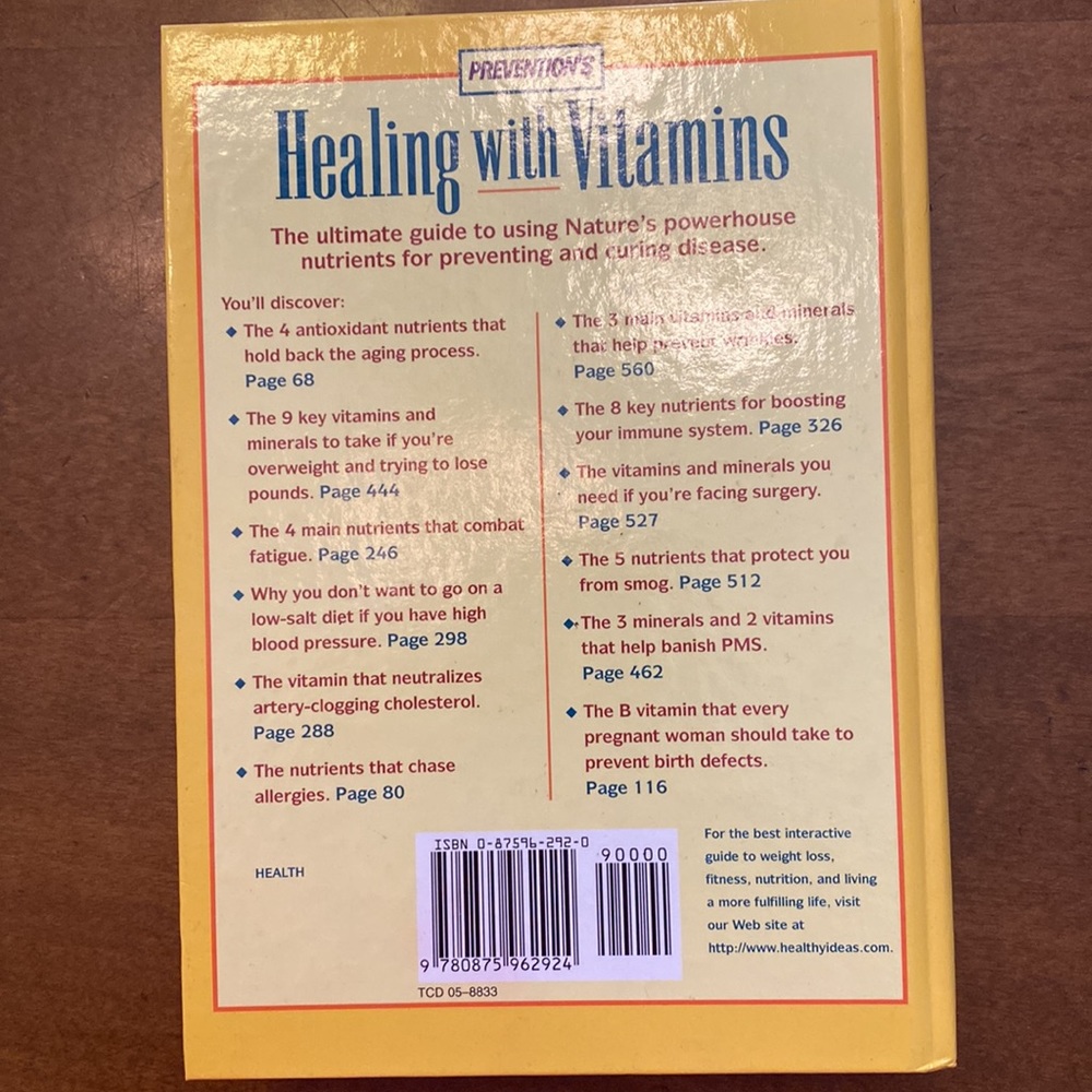 Prevention’s Healing with Vitamins hardcover book. Excellent condition - Picture 2 of 4